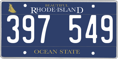 RI license plate 397549