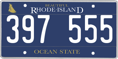 RI license plate 397555