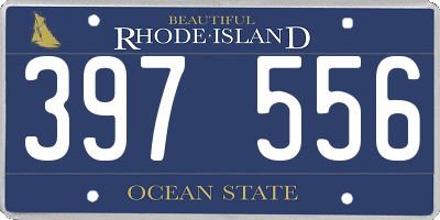RI license plate 397556