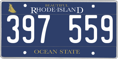 RI license plate 397559