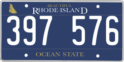 RI license plate 397576