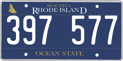 RI license plate 397577