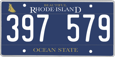 RI license plate 397579