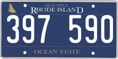 RI license plate 397590