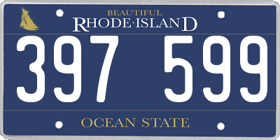RI license plate 397599