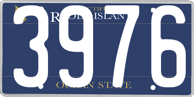 RI license plate 3976