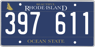 RI license plate 397611