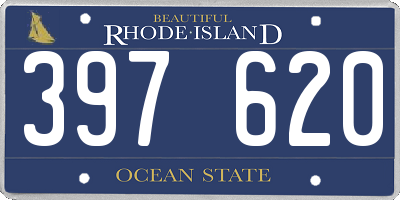 RI license plate 397620