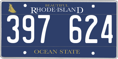 RI license plate 397624