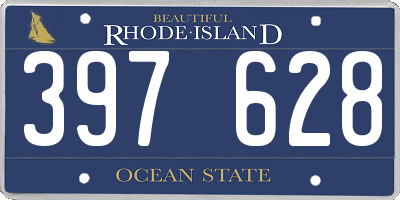 RI license plate 397628