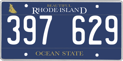 RI license plate 397629