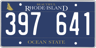 RI license plate 397641