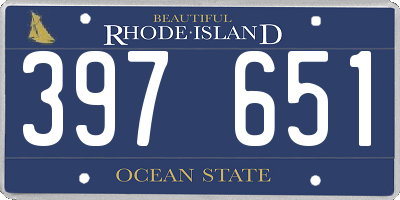 RI license plate 397651