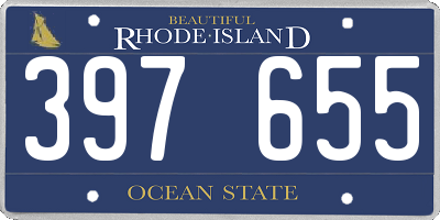 RI license plate 397655