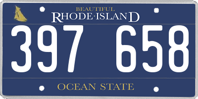 RI license plate 397658
