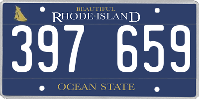 RI license plate 397659