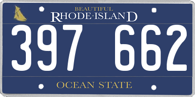 RI license plate 397662