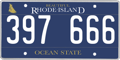 RI license plate 397666