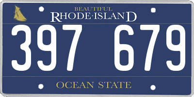 RI license plate 397679