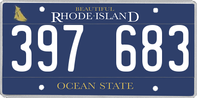 RI license plate 397683
