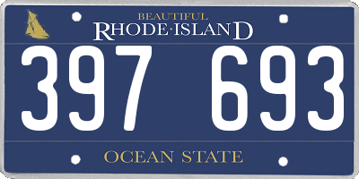 RI license plate 397693