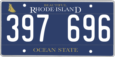 RI license plate 397696