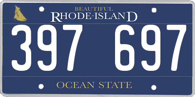 RI license plate 397697