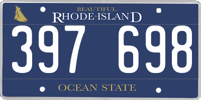 RI license plate 397698