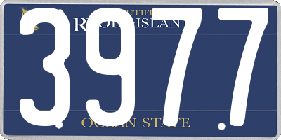 RI license plate 3977