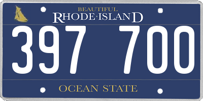 RI license plate 397700