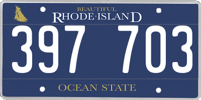 RI license plate 397703