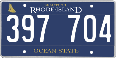 RI license plate 397704