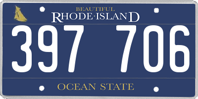RI license plate 397706