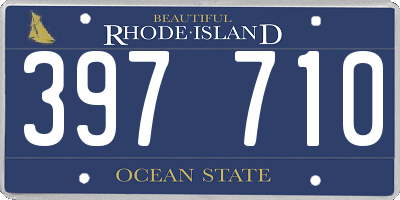 RI license plate 397710