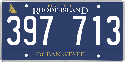 RI license plate 397713