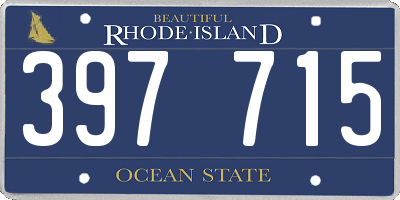 RI license plate 397715