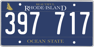 RI license plate 397717