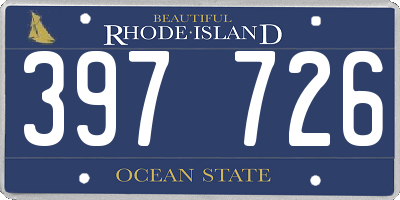 RI license plate 397726