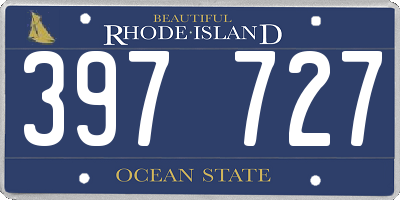RI license plate 397727