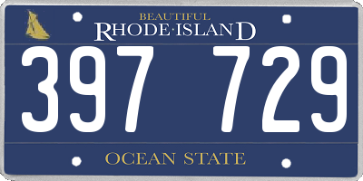 RI license plate 397729