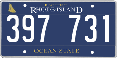 RI license plate 397731