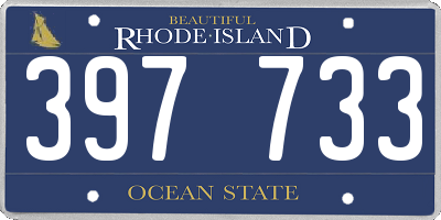 RI license plate 397733