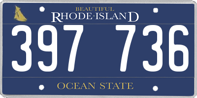 RI license plate 397736