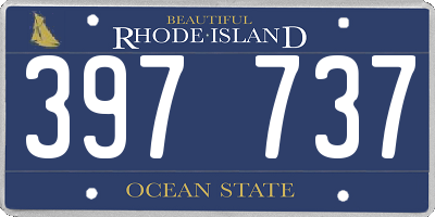 RI license plate 397737