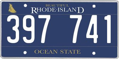 RI license plate 397741