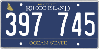 RI license plate 397745