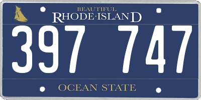 RI license plate 397747