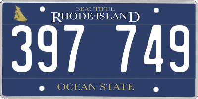 RI license plate 397749
