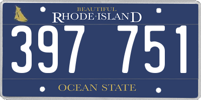 RI license plate 397751