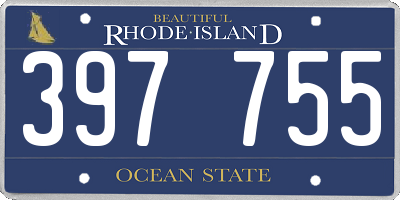 RI license plate 397755